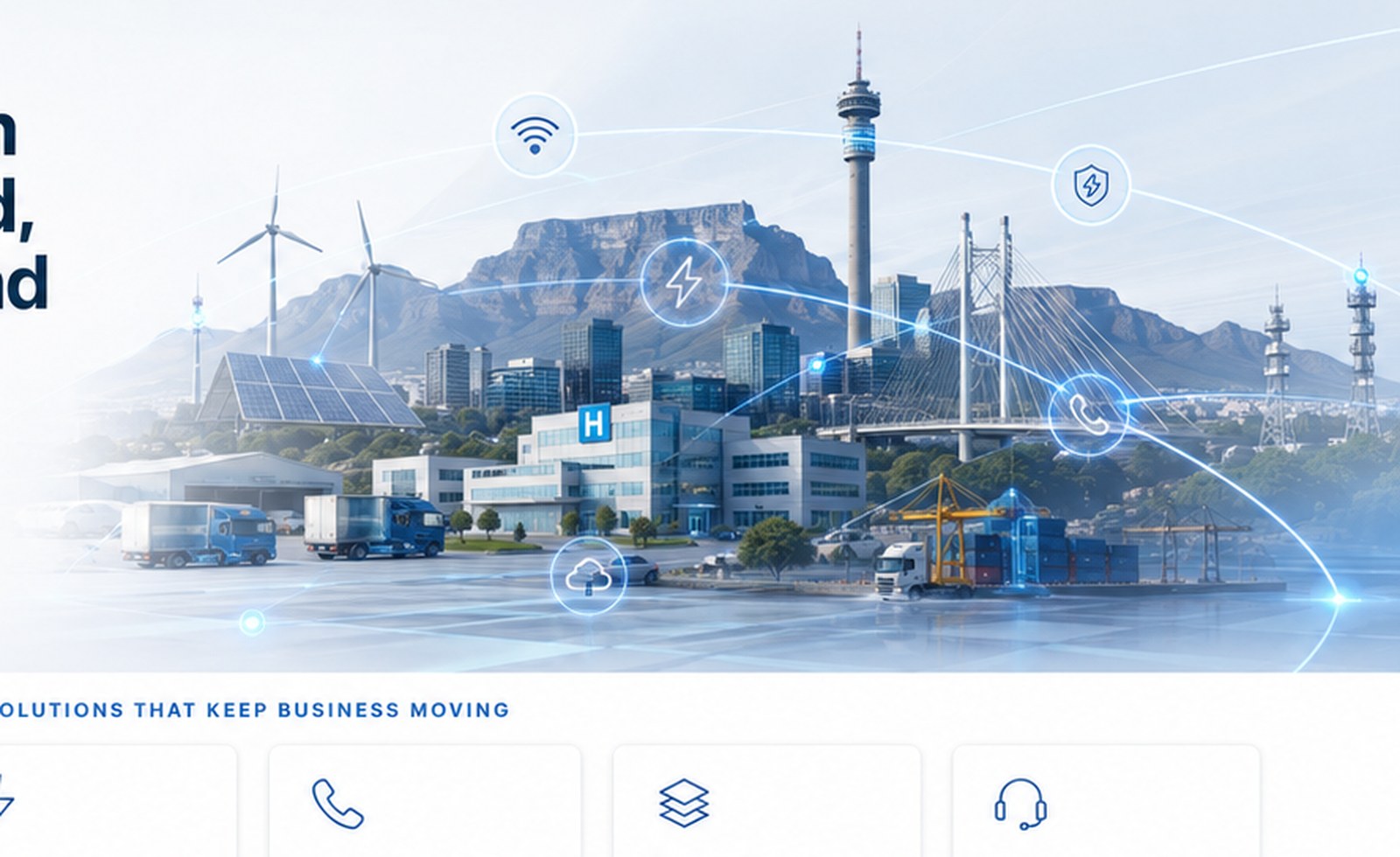 A South African business team working in a modern operational environment