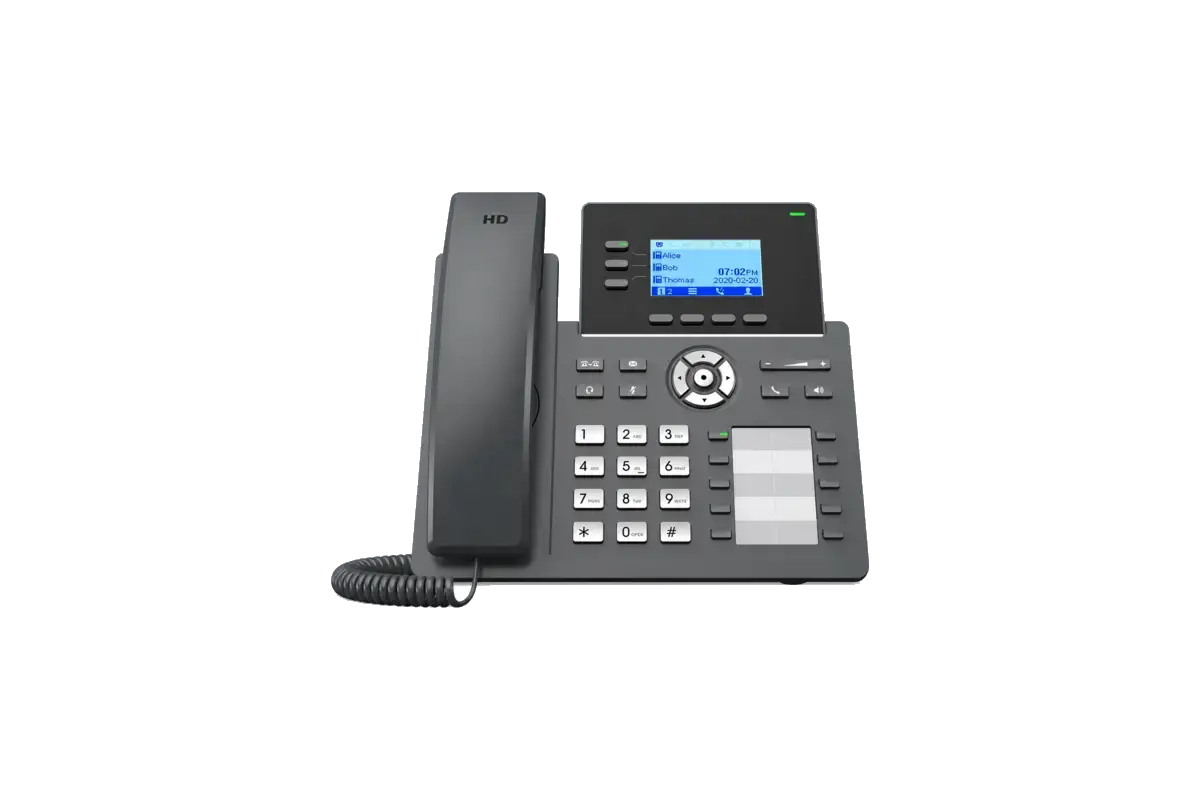 Supported reception phone with enhanced call visibility